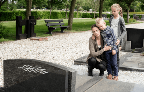 Family at grave - social security survivor benefits