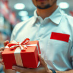 Seasonal retail worker hired for the holidays